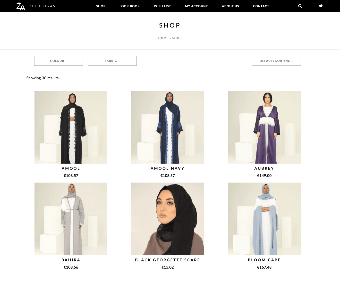 Zee Abayas · Grid