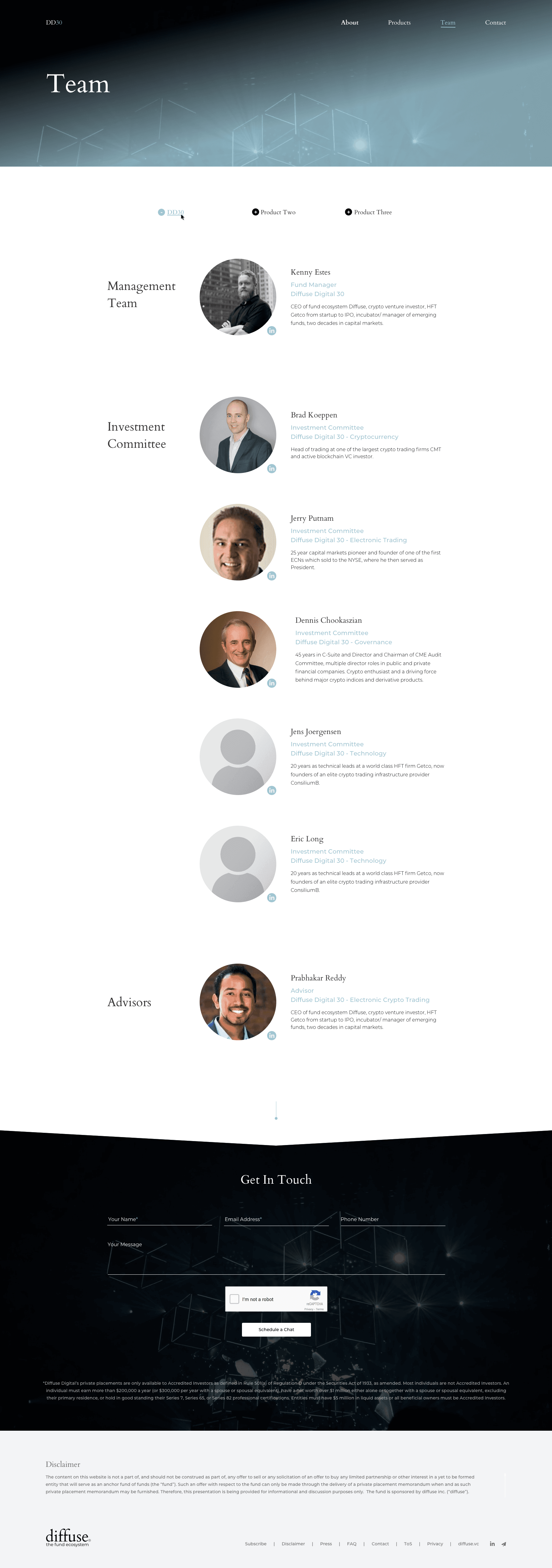 The Infinite Fund · Team